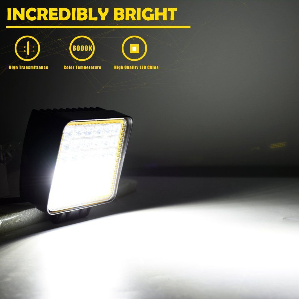 HONGCHANG-Led Work Light Bar Auxiliary Lights With Amber Angel Eyes Driving-1